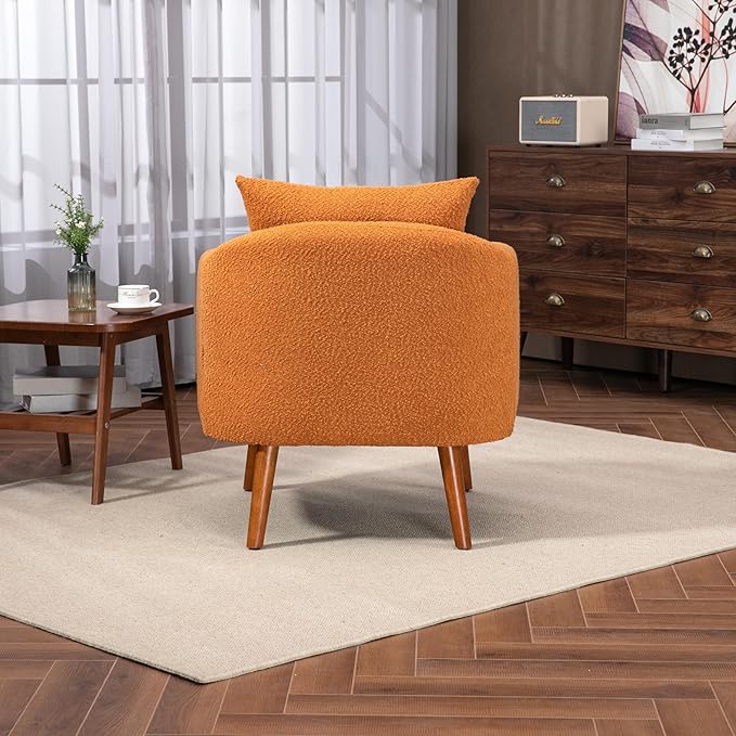 Wood Frame Armchair Modern Accent Chair Lounge Chair for Living Room