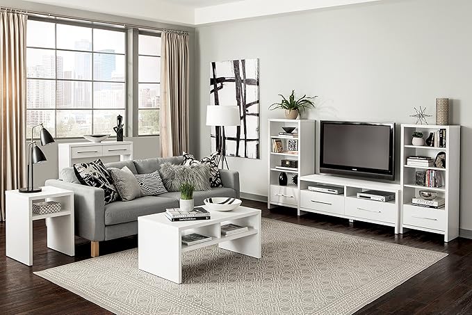 ClosetMaid 43.8 in. W Home Office Desk for Computer Laptop Writing Study with Modern Simple Style White Finish 44 W x 22 D