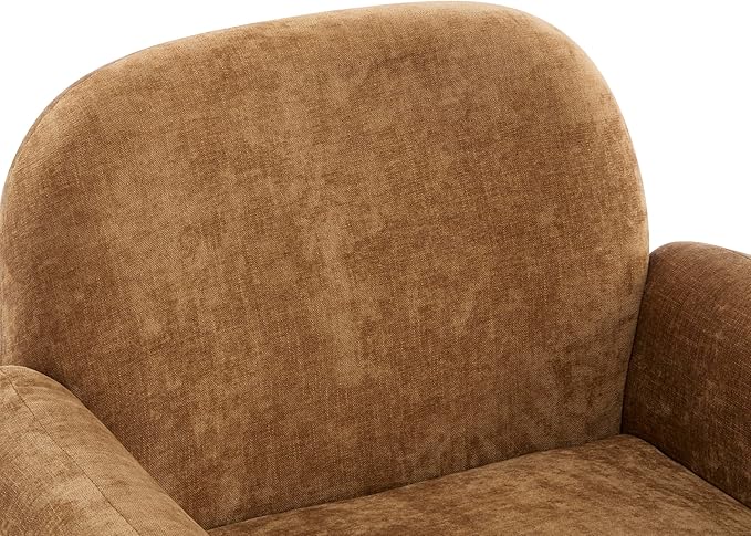 Christopher Knight Home Audrey Modern Upholstered Accent Chair Low Profile Lounge Chair Inddor Wooden Comfy Reading Chair Soft Seating Single Lounge Sofa Tan Brown