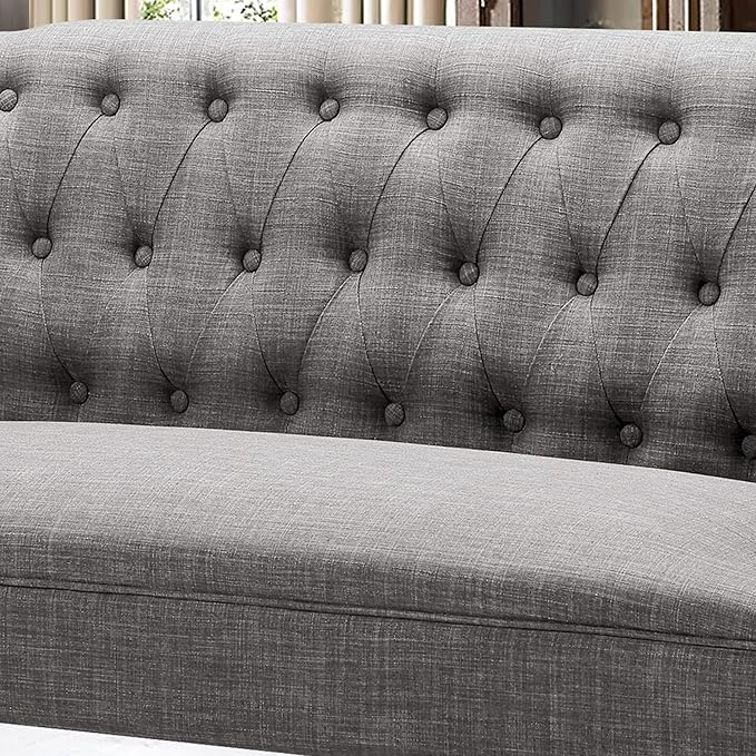 Rosevera Celino Loveseat Sofas for Living Room Loveseat Couch for Living Room Couch in a Box Sofa para Sala Love Seats Furniture Sofa in a Box Long Couches for Living Room SetteeLinenDove Gray