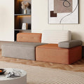 79.9 Modular Sofa Couch Modern 3-Seater Sectional with Detachable Backrest Deep Seating Comfortable Sofa for Living Room Apartment or Office Multi-Tone Beige/Brown/Orange