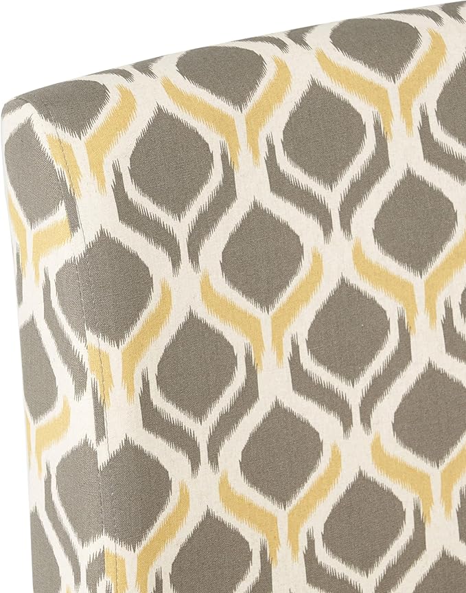 Christopher Knight Home Kassi Fabric Dining Chair Yellow / Gray
