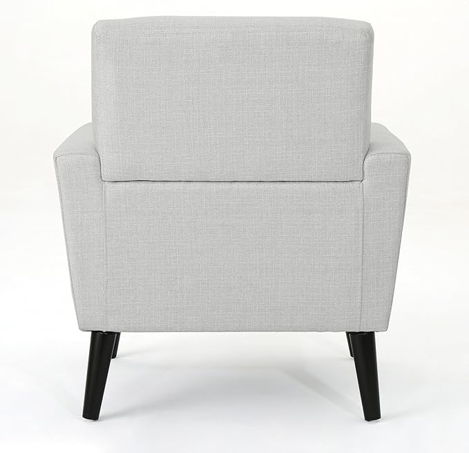 Christopher Knight Home Sienna Mid-Century Modern Fabric Club Chair Light Grey
