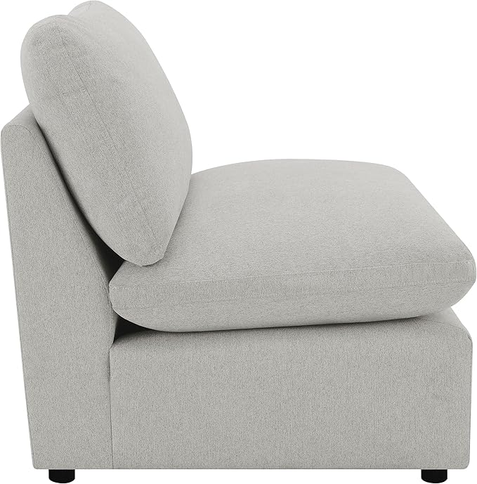 Coaster Home Furnishings - Collins - Modular Armless Chair with Cushion Back Foam Padding and Reversible Cushions - Living Room - Grey - 609560AC