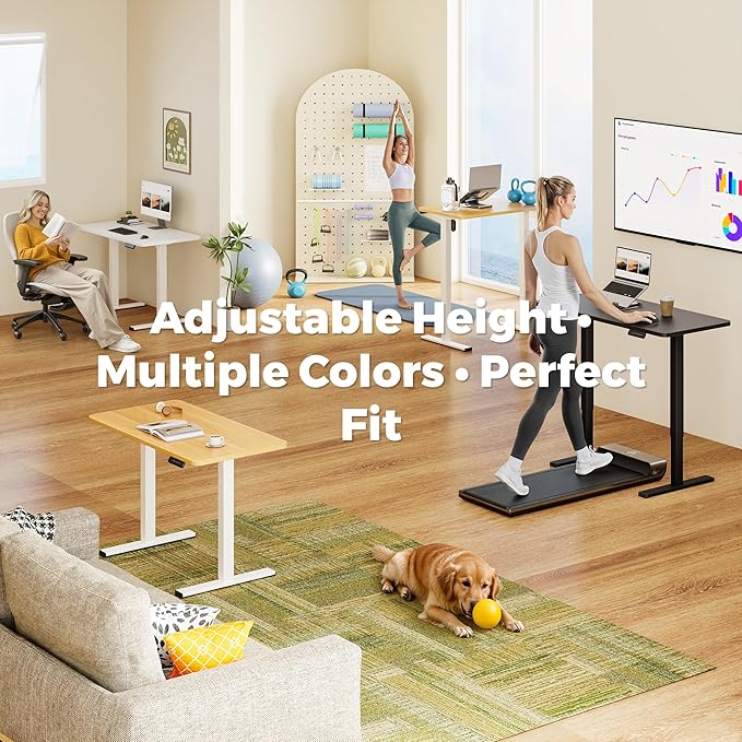 One-Piece Standing Desk 40 x 24 Inches Small Adjustable Height Desk for Small Space Electric Sit Stand Desks Home Office Computer Workstation Black