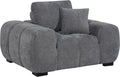 Coaster Home Furnishings - Octavia - Wood - Upholstered Accent Chair with Track Arms Reversible Back Cushion and Waterfall Seat - Living Room - Charcoal Grey - 509967