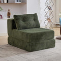 TYBOATLE Folding Sofa Bed Convertible Sleeper Chair with Back Support and Pillow Fold Out Floor Chair Bed Comfy Foldable Mattress Futon Couch for Living Room Bedroom (Forest Green Single Seat)