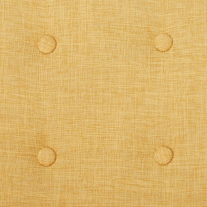 CHRISTOPHER KNIGHT HOME Mason Mid-Century Modern Tuft Back Recliner (Qty of 1 Fabric/Muted Yellow).