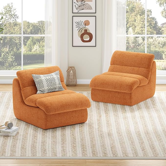 STARY Upholstered Accent Sofa Modern Armchair with Soft Cushioned Seat Stylish Sofa for Living Room Bedroom or Office