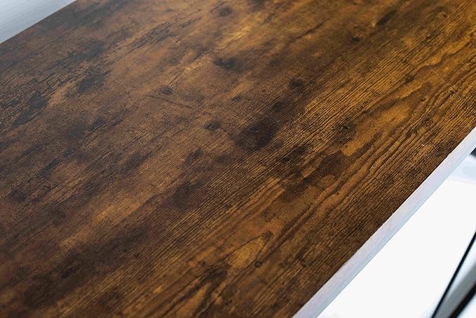 Computer Desk Writing Desk 55 inch Industrial Wooden Style Vintage PC Laptop Table with 0.98 Thicker Board Sturdy Home Office Desk Retro Brown