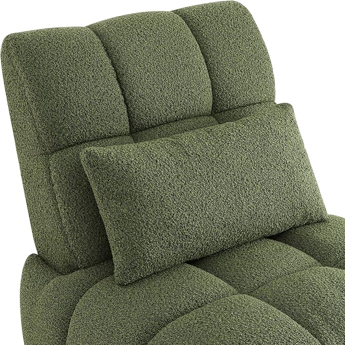 Watson &amp Whitely Oversized Power Recliner Chair for Adults Swivel Rocker Recliner Chair with Lumbar Support Ultra-Comfy Glider Recliner for Living Room Theater Seating Single Sofa Olive