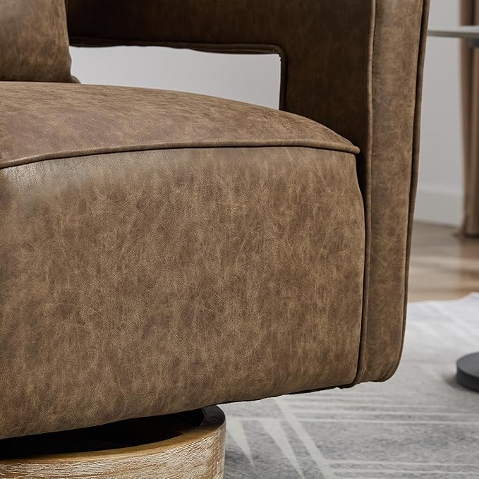 KEIKI Swivel Accent Chair Comfy Sofa with Open Back Club Chair Leisure Seat for Lounge for Nursery Bedroom Living Room Hotel Office Coffee