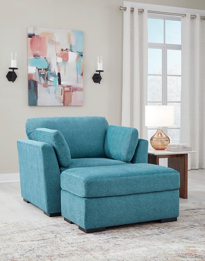 Signature Design by Ashley Keerwick Modern Upholstered Oversized Chair Blue
