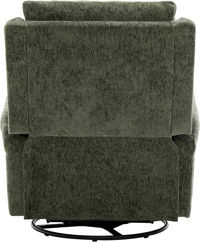 Christopher Knight Home Harper Massage Recliner Chair with 8 Modes Chenille Upholstered Recliner Sofa Swivel Massage Chair with a Side Storage Pocket for Living Room/Bedroom Head Support Green