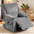 360° Swivel Rocking Recliner Multi-Functional Chair with Heating Massage Functions Equipped with Remote Control Cup Holder Suitable for Living Room &amp Bedroom Use Chenille Fabric