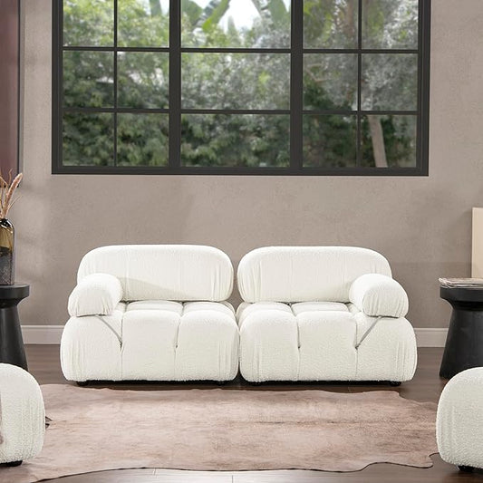 Jennifer Taylor Home Marcel 72.5 Bubble Modular Modern 2-Piece Loveseat Sofa