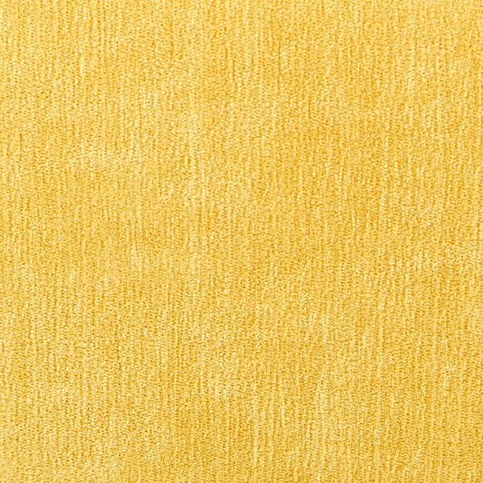 kevinplus 111 Velvet Sectional Sofa Couch for Living Room Modern Contemporary L-Shaped 4-Seat Tufted Sofa Couch with Chaise Lounge &amp Ottoman for Apartment Office Strong Metal Leg Yellow