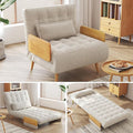 JASIWAY Convertible Sleeper Chair Bed for Adults 3 in 1 Linen Convertable Futon Chair with Pillow Fold Out Single Sleeper Couch Guest Bed for Small Spaces Bedroom Office Mid-Century 36.6 | 5 Ad