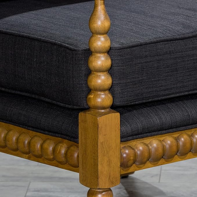 DTY Indoor Living Silverthorne Spindle Chair Weathered Oak Charcoal