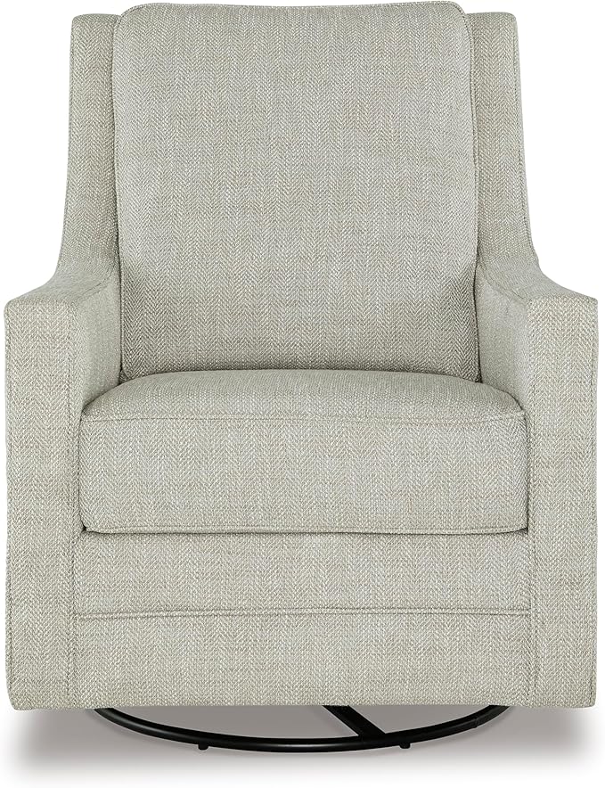 Signature Design by Ashley Kambria Casual Upholstered Swivel Glider Accent Chair Gray