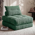 Folding Sofa Bed Fold Out Chair Bed with Pillow Convertible Sleeper Chair for Living Room/Small Spaces Foldable Lazy Sofa Bed Floor Chair Comfy Teddy Velvet Couch Bed Forest Green