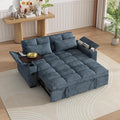 KEIKI 65 3-in-1 Convertible Sofa Bed Space-Saving Sleeper Couch with 90° Swivel Side Table USB &amp Type-C Charging Hidden Storage for Modern Home Office Living