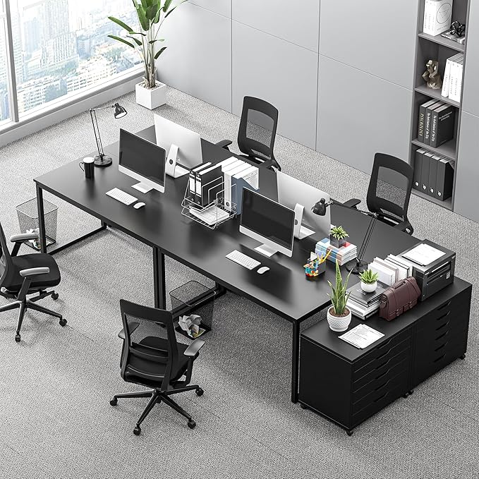 ZenStyle Computer Desk 47 Modern Sturdy Office Desk Computer Table PC Laptop Study Writing Desk for Home Office Black