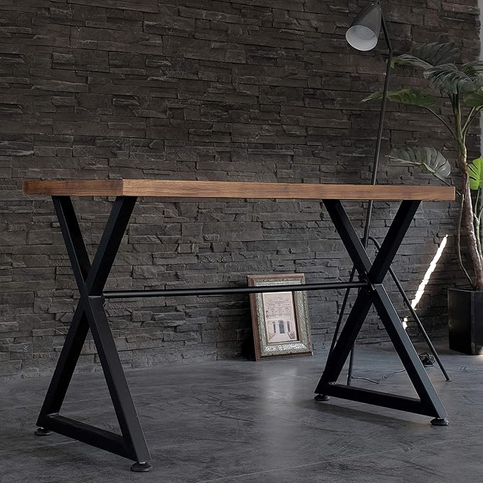AC Pacific Nova Modern Industrial Home Office Computer and Working Desk Table Brown/Midnight