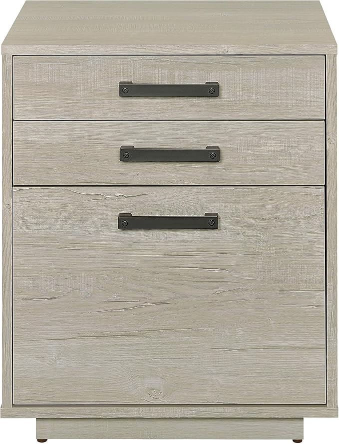 3-Drawer Small File Cabinet with Lock Under Desk Locking Storage Drawers Organizer for Home Office FilingWhitegray