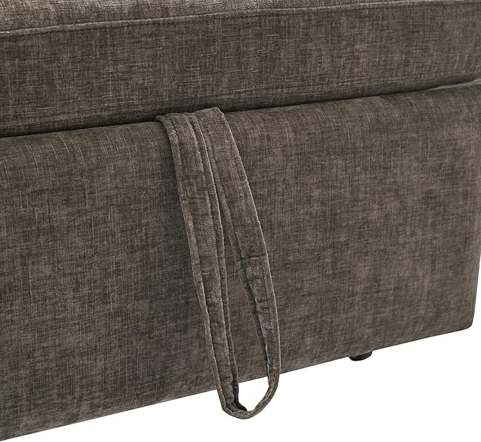 ERYE L-Shaped Reversible Recliner Sectional Sofa Chenille Upholstered Pull Out Convertible Sofabed with Pull Out Sleeper Couch Bed and Recliner Chaise Lounge and USB-C Ports