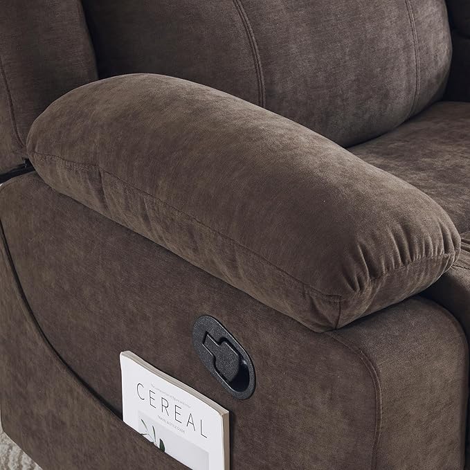Reclining Loveseat Sofa with Heat and Massage 70 Leather Dual Recliner Couch with Cup Holders Storage Drawer &amp Infinite Reclining AnglesRecliner Sofa for Living Room Apartment RV
