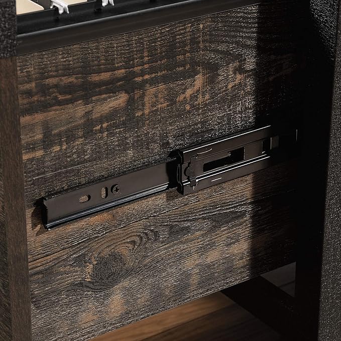 Sauder Steel River File Pedestal L: 20.87 x W: 23.86 x H: 26.58 Carbon Oak Finish