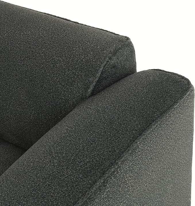 Luxury Living Room Double-Needle Cut Velvet Sofa 4-Seater with Pure Sponge Seat Cushions A Detachable Footstool and 3 Throw Pillows L Shaped Polyester Sofa for Living Rooms (Green-EK99)