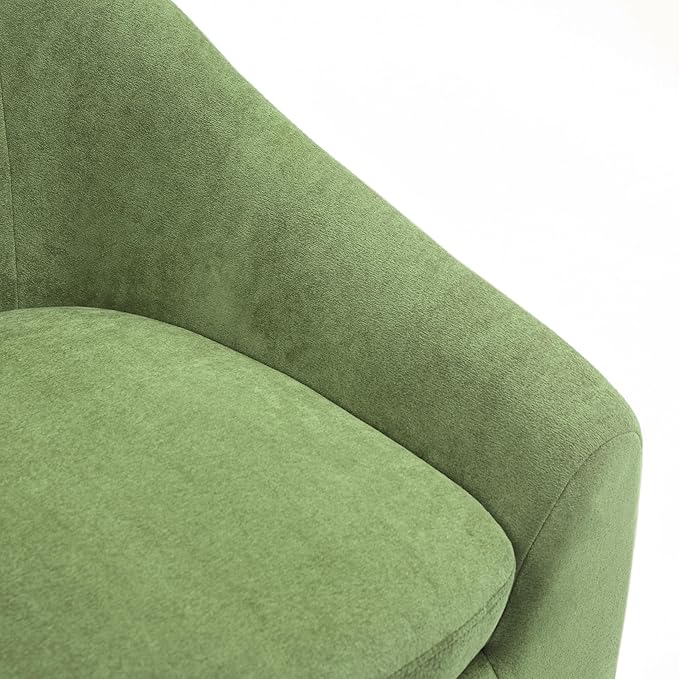 Accent Chair Modern Chenille Fabric Armchair for Living Room Comfy Upholstered Reading Single Sofa Chair for Bedroom (Chenille Green Set of 1)