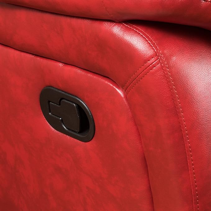 Christopher Knight Home Hawthorne Glider Recliner Leather Oxblood Red