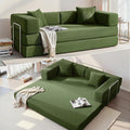 YINIX Foldable Sofa Bed 78'' Folding Floor Couch Compressed Convertable Sleeper Sofa Memory Foam Couch with Pillow Back Support Armrest 4-in-1 Futon Sofa Bed for Living Room Green