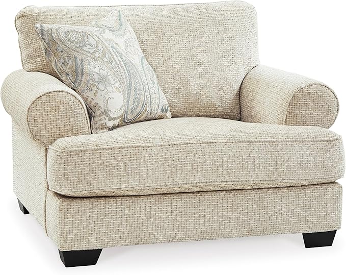 Signature Design by Ashley Monaghan Classic Upholstered Oversized Chair with Reversible Cushion Beige