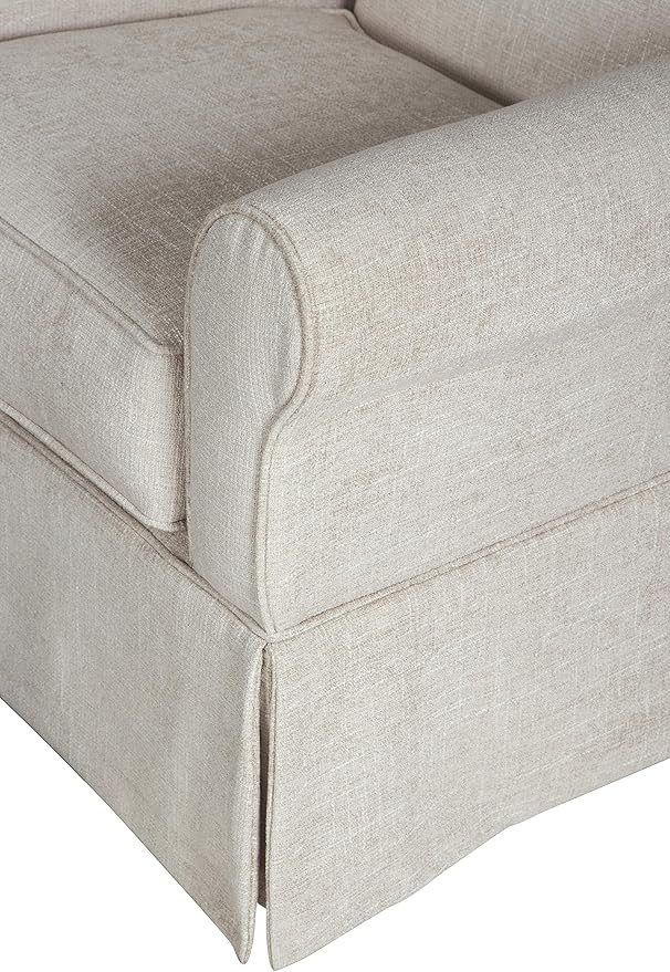 Signature Design by Ashley Searcy Upholstered Swivel Glider Accent Chair Gray