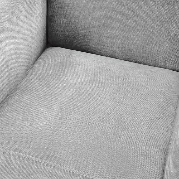 Christopher Knight Home Nory Modern Accent Chair with Arms Comfy Chenille Upholstered Barrel Armchair Extra Seating Lounge with Wood Frame Single Sofa for Living Room/Bedroom Grey