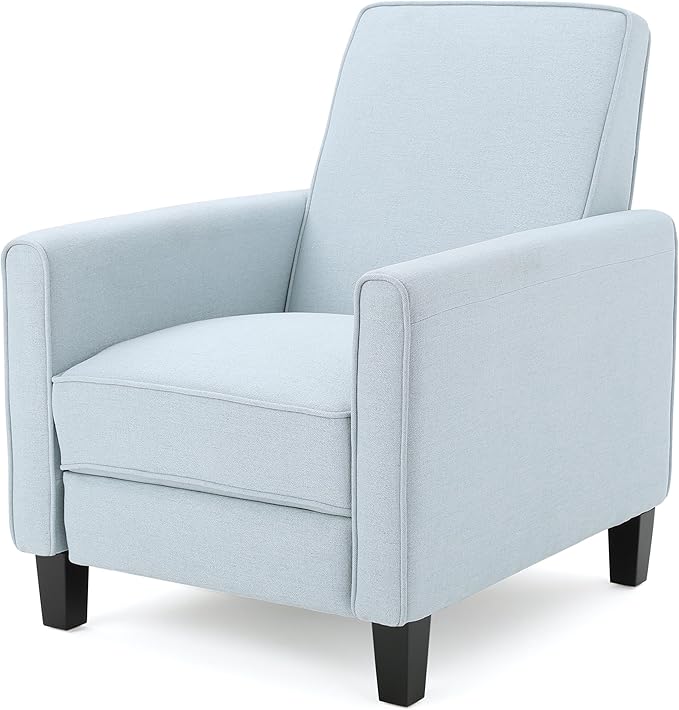 Christopher Knight Home Darvis Fabric Recliner Club Chair Light Sky