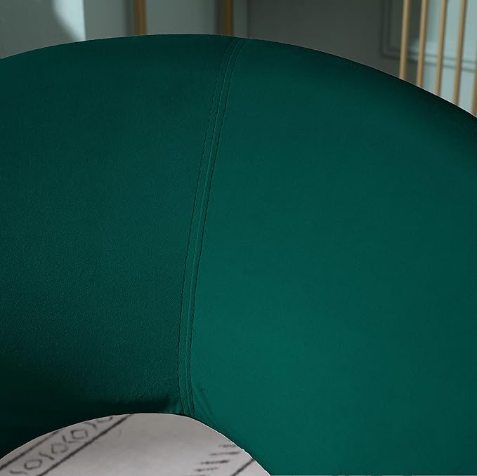 Slatina Green Silky Velvet Accent Chair - Modern &amp Comfortable Upholstered Armchair for Living Room Bedroom