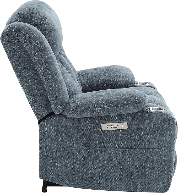 Coaster Home Furnishings Houston Upholstered Power Lift Recliner Slate Blue
