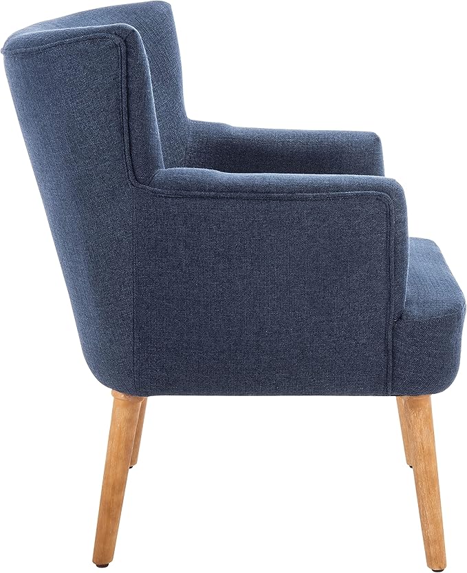 SAFAVIEH Home Collection Delfino Navy/Natural Accent Chair