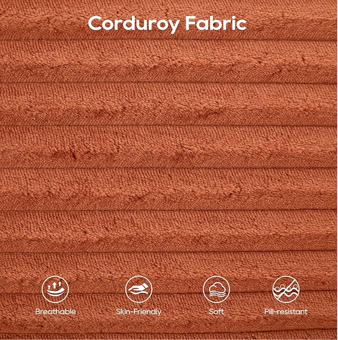 Black Cloud Couch 72 Chenille Loveseat Sofa 2-in-1 Floor Folding Sofa Bed Modern Comfy Sofa with 26 Deep Seat Soft Cushions for Living Room Apartment Office (Orange)