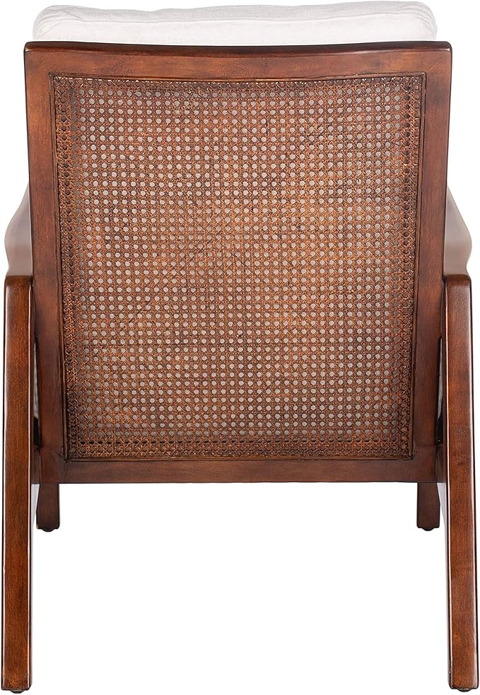 Safavieh Couture Home Moretti Mid-Century Oatmeal Linen Accent Chair