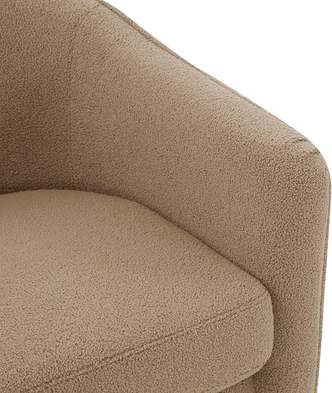 SAFAVIEH Couture Collection Londyn Brown Faux Shearling Accent Chair (Fully Assembled)