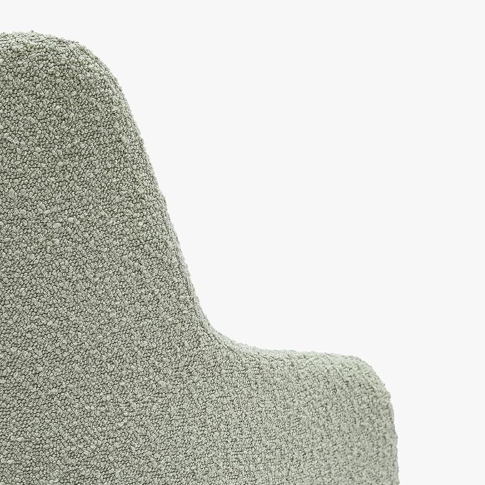 WestinTrends Genevieve Mid-Century Modern Wide Boucle Swivel Accent Arm Chair Desert Sage