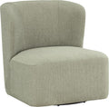 OSP Home Furnishings Lucia Modern Barrel Swivel Accent Chair Fog Fabric