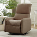 360° Rocking Chair Nursery Rocker Chair with Side Pockets Glider Nursing Chair with Steel Structure Base Small Chair for Small Spaces Sherpa Swivel Accent Chairs for Living Room Nursing