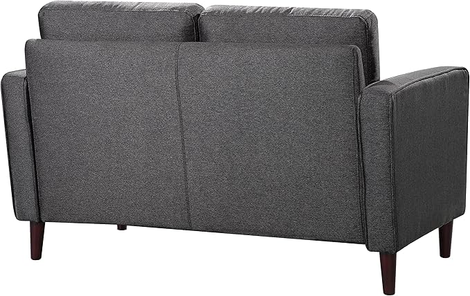 Studio Living® Lexington 52.4 Loveseat Mid-Century Modern Pocket Coil Comfort Easy Assembly Woven Fabric Heather Grey